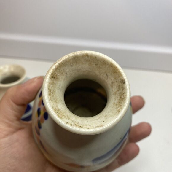 Ann McNulty Enniskillen Irish Studio Pottery Vase Graphic Pastel Abstract Modern - Picture 10 of 13